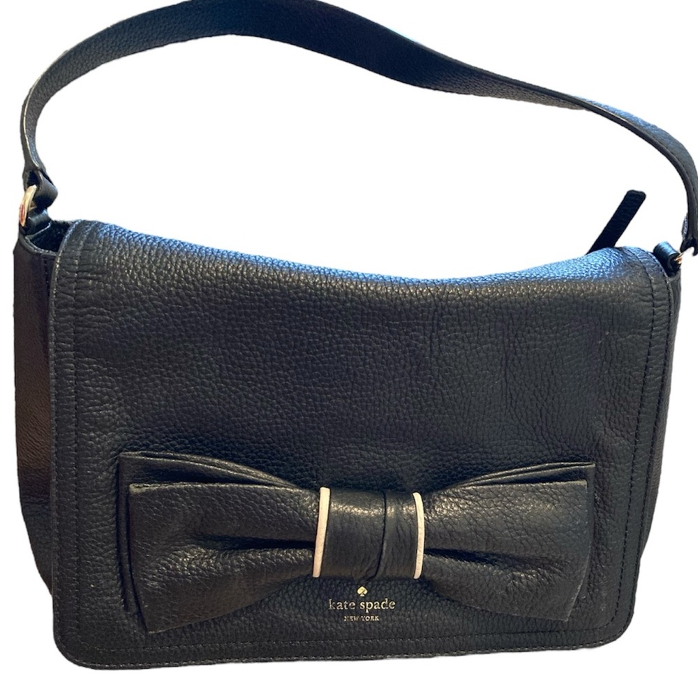 Kate Spade ♠️ Rosewood Coralie Black Bow Bag